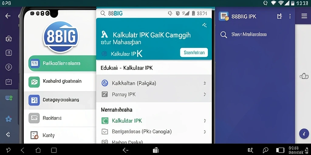 Tampilan antarmuka aplikasi Kalkulator IPK 88BIG yang mudah digunakan.