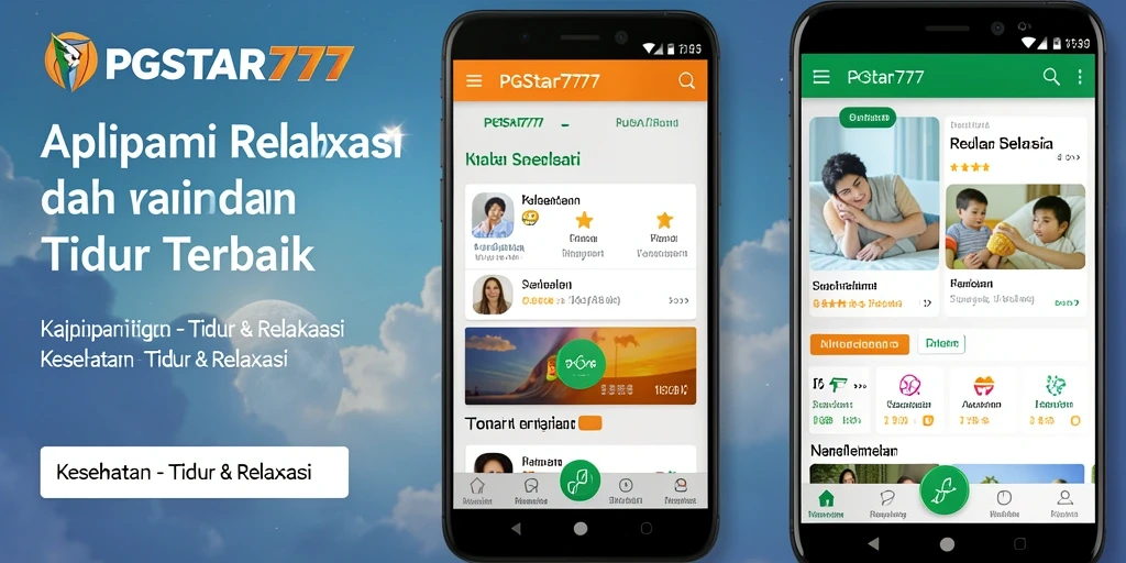 Tampilan antarmuka PGSTAR777 menampilkan berbagai pilihan suara relaksasi.